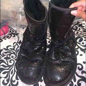 UGG women’s sparkly black boots